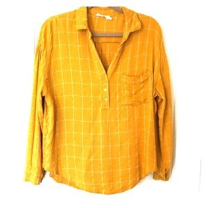 Striped Mustard Yellow Lush top